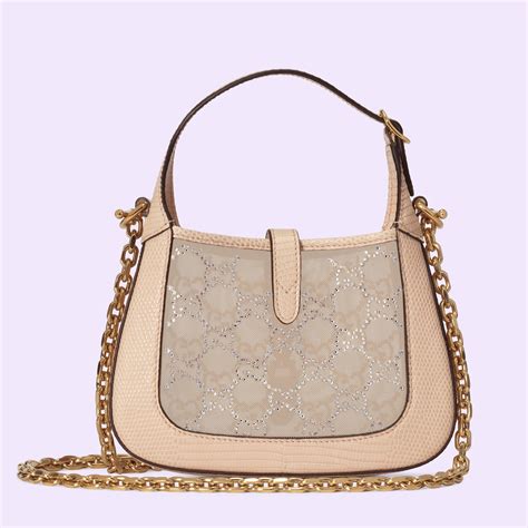 crystal lizard jackie gucci|Jackie 1961 mini crystal GG lizard bag .